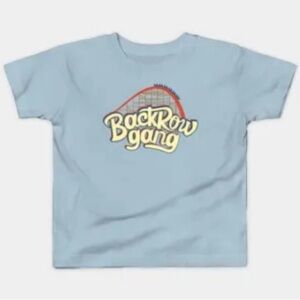 NEW - Back Row Gang T-Shirt -Roller Coaster T-Shirt - Light Blue. Size 5/6.